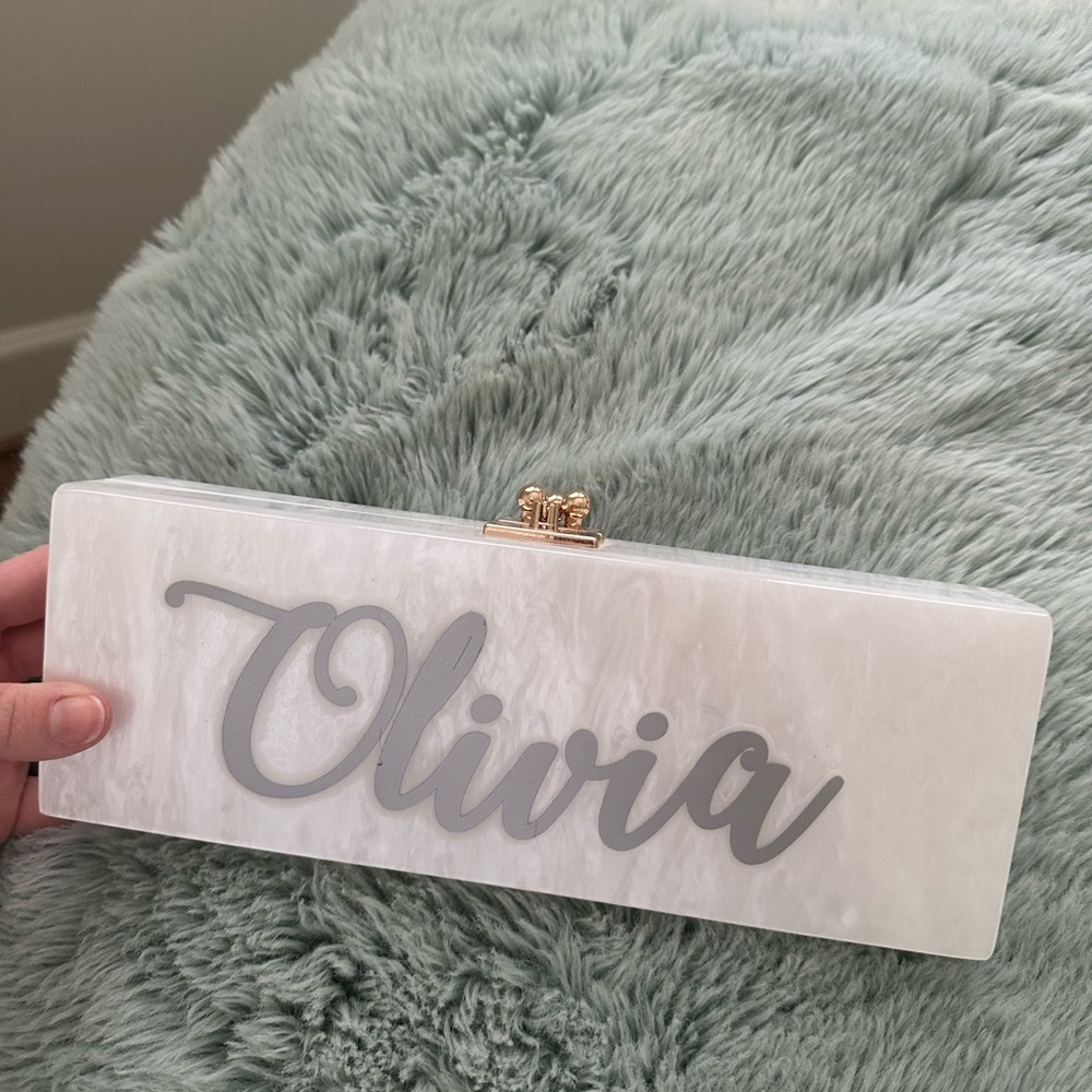 Olivia mirrored clutch
